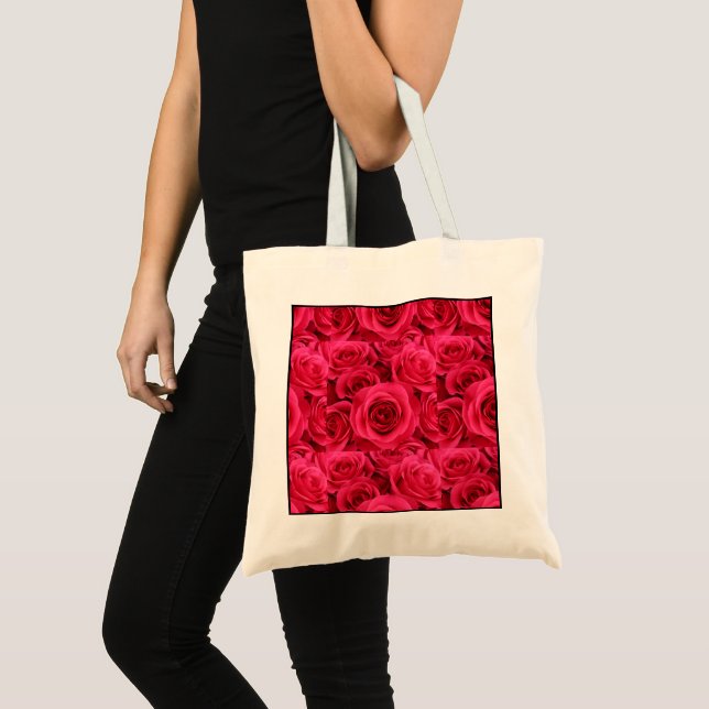 Rote Rosen Tote Tasche (Vorderseite (Produkt))