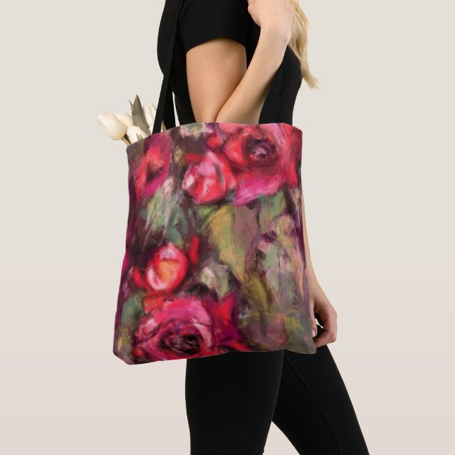 Rote Rosen Tote Tasche (Von Nahem)