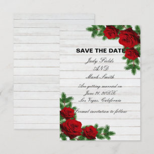 Rote Rosen und Kiefernwein Weihnachten Save the Da