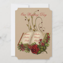 Rote Rosen und Open Bible Hochzeiten