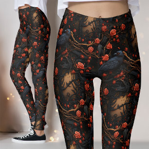 Rote Rosen und Ravens Gotische Alternative Leggings