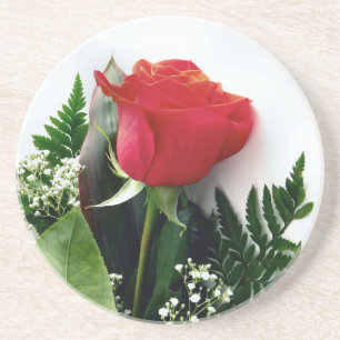 Rote Rosen Untersetzer
