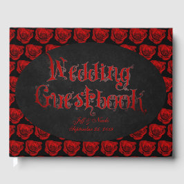 Rote Rosen Viktorianisch Goth Wedding Gästebuch
