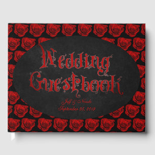 Rote Rosen Viktorianisch Goth Wedding Gästebuch