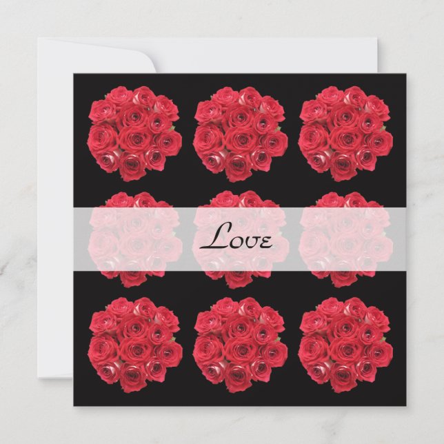 Rote Rosen Vow Erneuerung Einladung (Vorderseite)