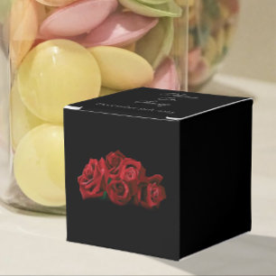 Rote Rosen White Black Wedding Geschenkschachtel