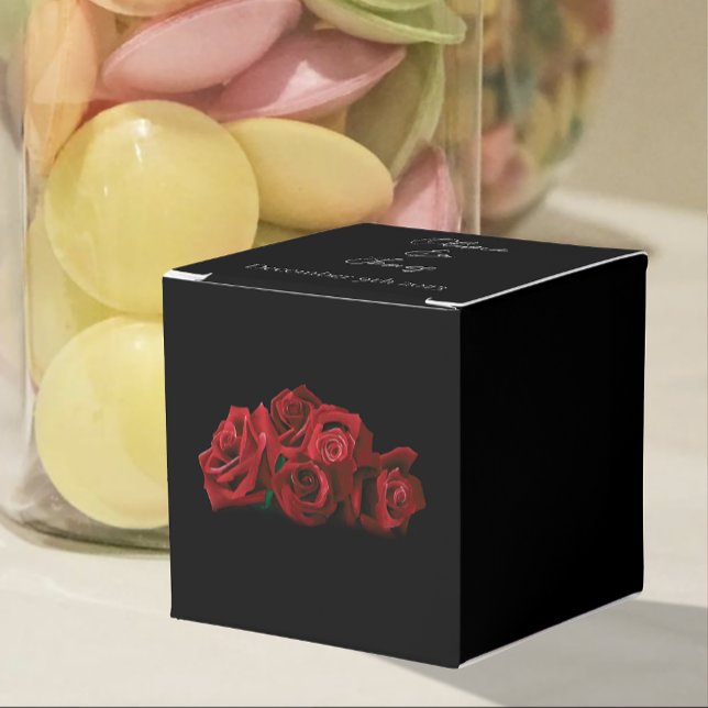 Rote Rosen White Black Wedding Geschenkschachtel (Von Creator hochgeladen)