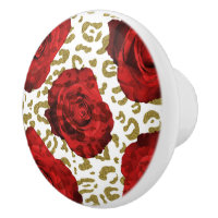 Rote Rosen White Gold Cheetah Leopard Tierwerbung