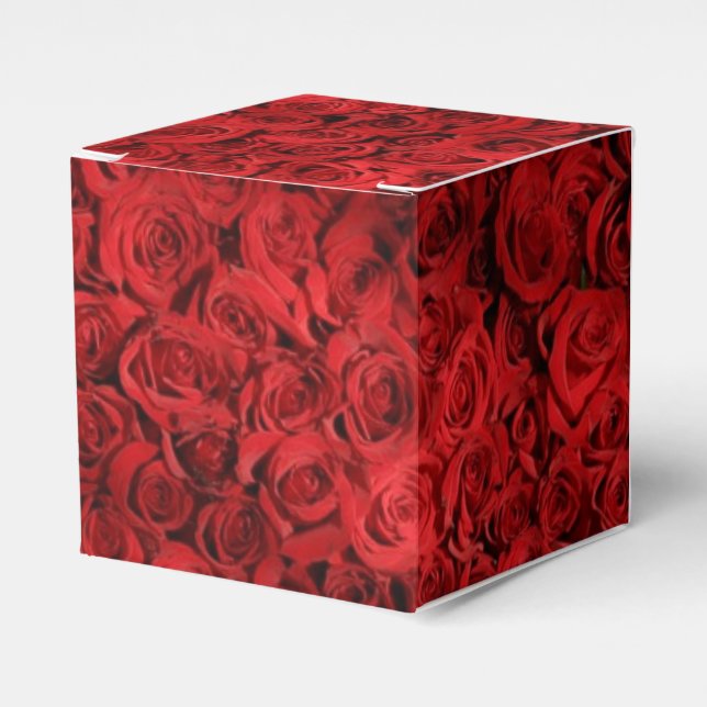 Rote Rosen zerschmettern Geschenkschachtel (Vorderseite)