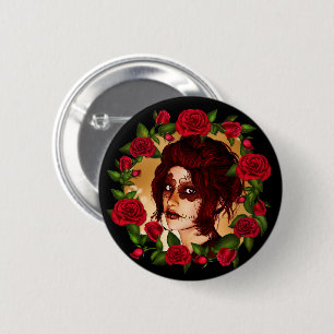 Rote Rosen Zuckerpuppe Button