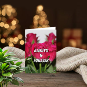 Rote Rosen zum Valentinstag Feiertagskarte