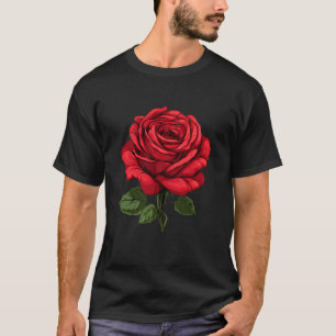 Rote Rosenblume Botaniker Garten Blume Rote Rose T-Shirt
