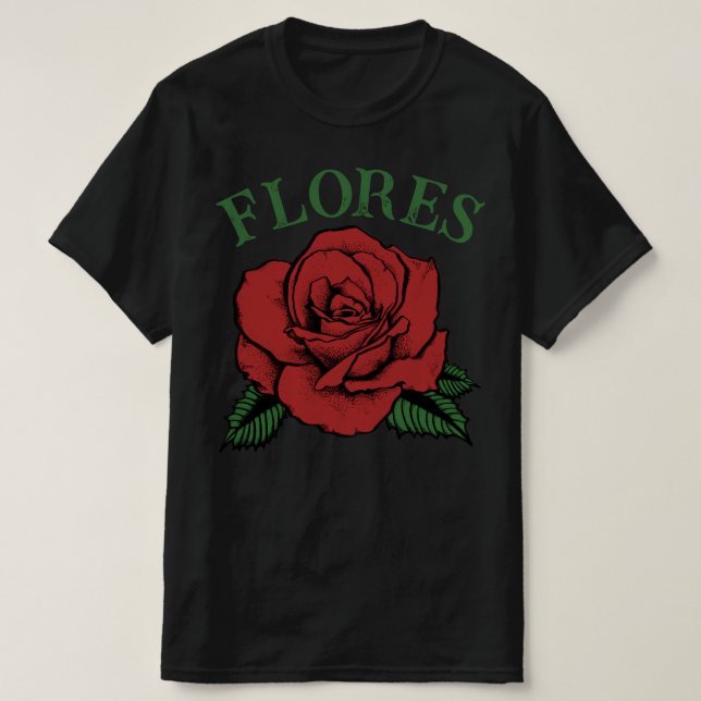 rote Rosenblumen T-Shirt (Design vorne)
