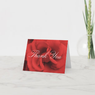 Rote Rosenblüten Dankeschönkarte Dankeskarte