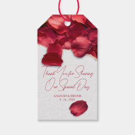 Rote Rosenblüten Geschenkanhänger