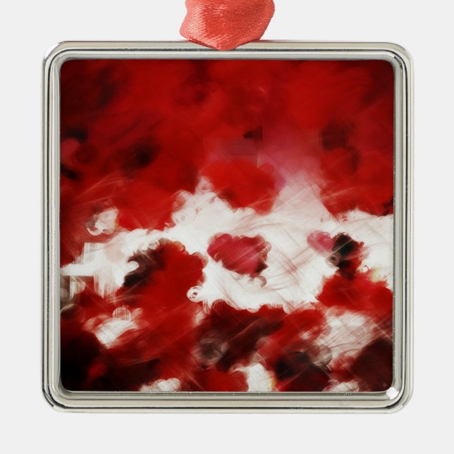 Rote Rosenblüten Malerei Kunst Ornamente (Vorne)