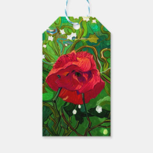 ROTE ROSENKUNST GESCHENKANHÄNGER