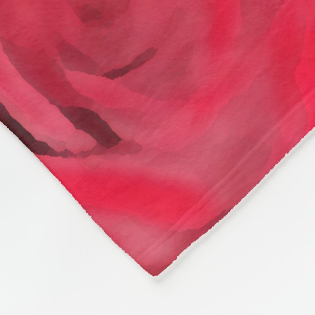 Rote Rote Rosen Fleecedecke (Ecke)