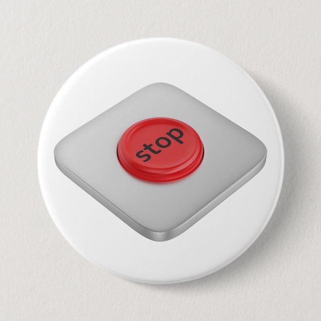Rote runde Stopp-Taste Button (Vorderseite)