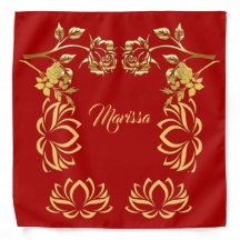 Rote rustikale Rose Lotus Gold Imitats Elegante