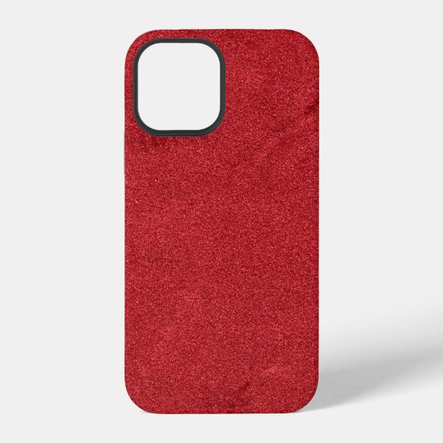 Rote Samtfarbe modern iPhone Hülle (Rückseite)