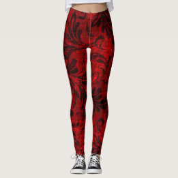 Rote Samtleggings Leggings