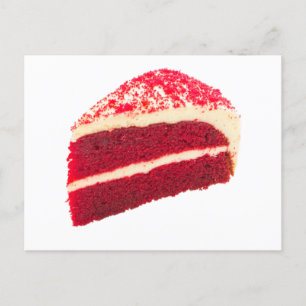 Rote Samttorte Scheibe Postkarte