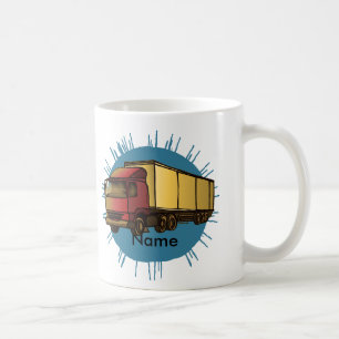 Rote Sattelzug-Maschine Tasse