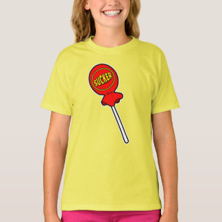 Rote Saugnärrin Screwball Grafik Gelb T-Shirt