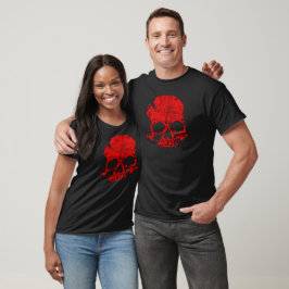 Rote Schädel-Shirts T-Shirt