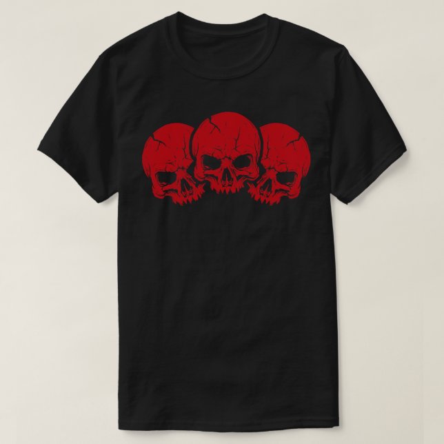 Rote Schädel T-Shirt (Design vorne)