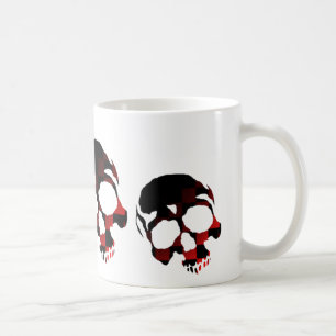 Rote Schädel Tasse