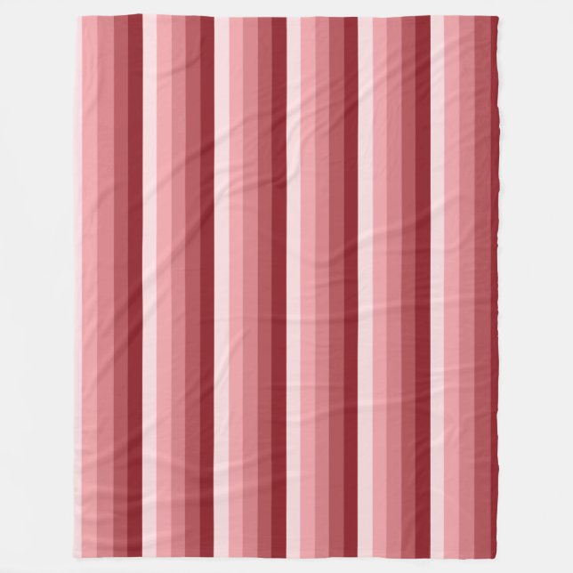 Rote Schattenstreifen Fleecedecke (Vorderseite)