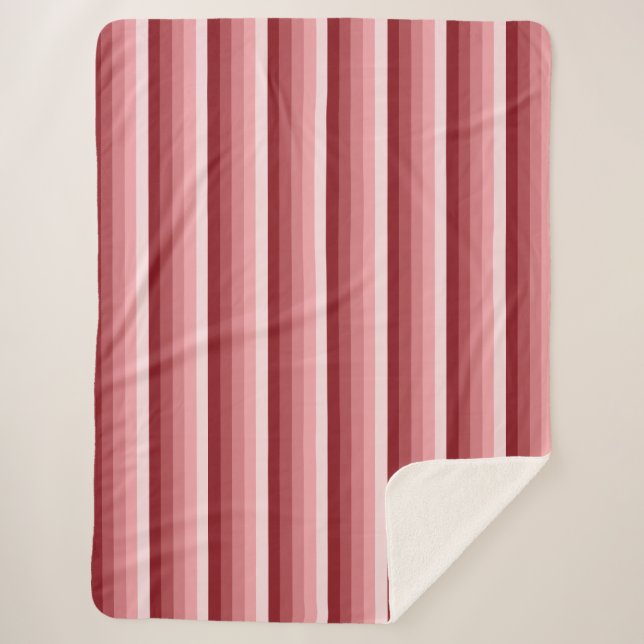 Rote Schattenstreifen Sherpadecke (Vorderseite)