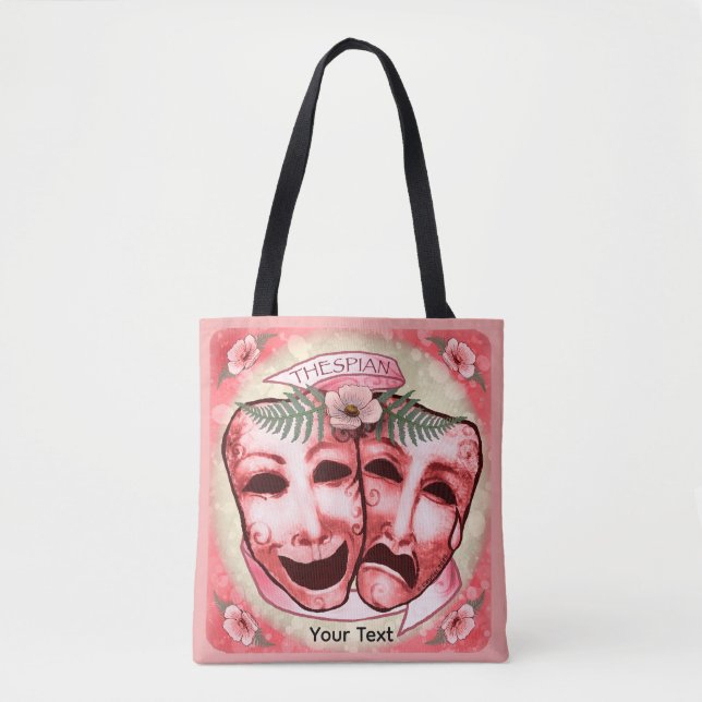 Rote Schauspielermasken (Vorderseite)