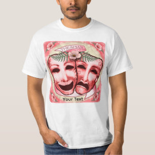 Rote Schauspielermasken T-Shirt