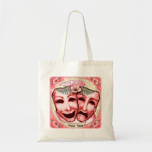 Rote Schauspielermasken Tragetasche (Vorne)
