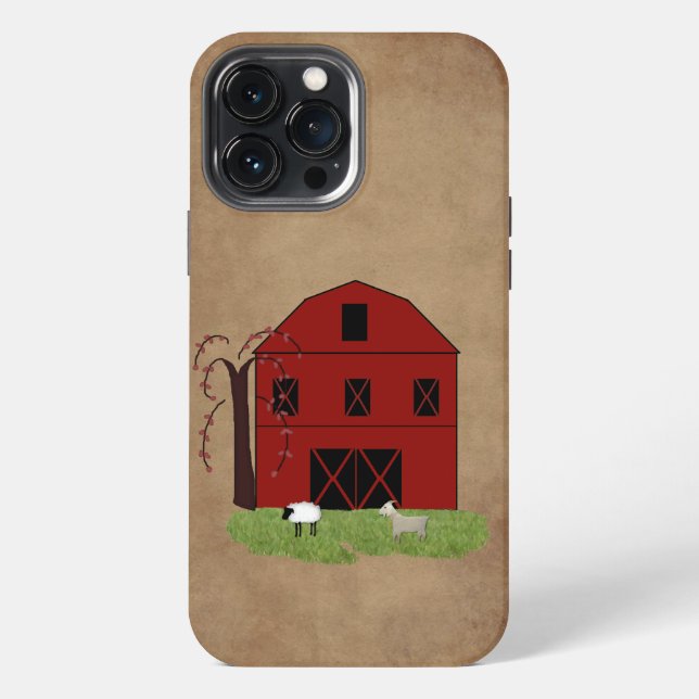Rote Scheune iPhone Hülle (Rückseite)