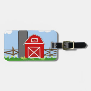 Rote Scheune und Silo Gepäckanhänger