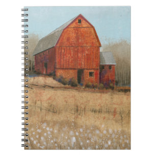 Rote Scheunen-Ansicht Notizblock