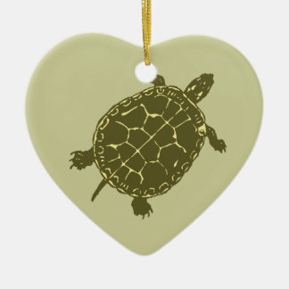 Rote Schieber-Schildkröte Keramikornament