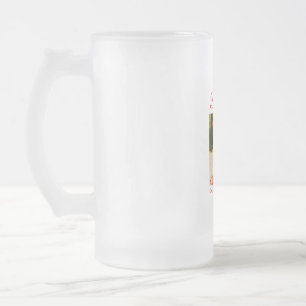 Rote Schleife beste Hundemutter Vater Foto Hund/Ha Mattglas Bierglas