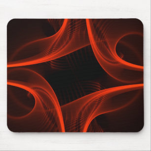 Rote Schleifen-Blätter Mousepad
