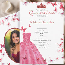 Rote Schmetterlinge Kleid Foto 15 XV Quinceanera