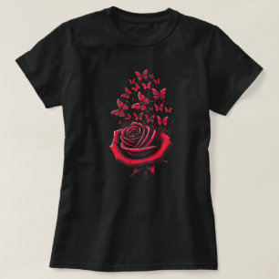 Rote Schmetterlinge T-Shirt