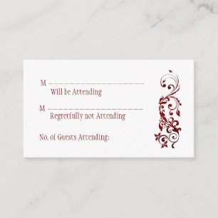 Rote Schmetterlings-Antwort-Karten Begleitkarte