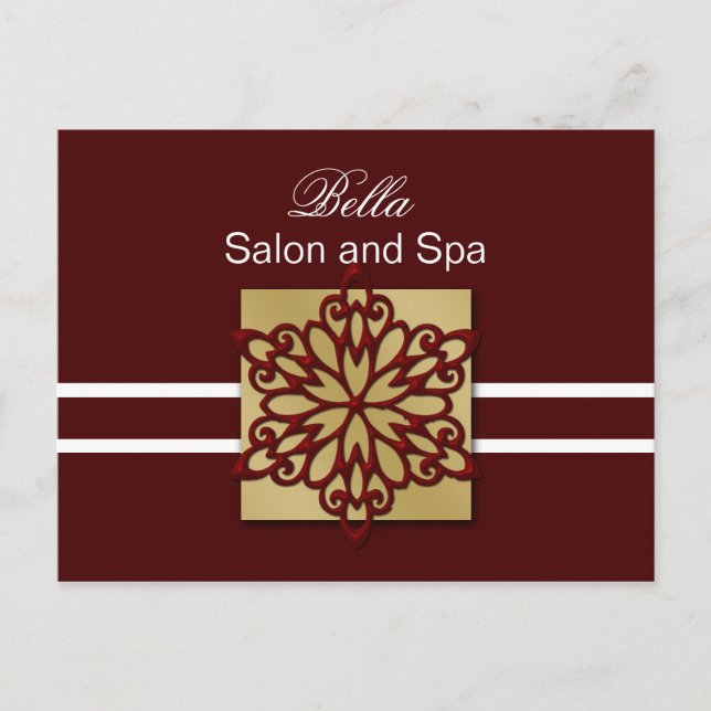 Rote Schneeflocke - Unternehmen Vielen Dank Postkarte (Vorderseite)