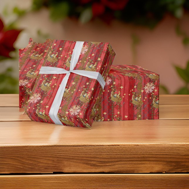 Rote Schneeflocken Geschenkpapier (Von Creator hochgeladen)