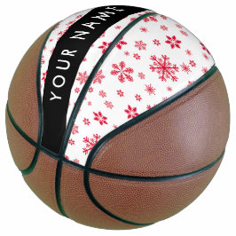 Rote Schneeflocken, Ihr Name, Personalisieren Basketball