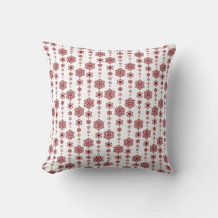 Rote Schneeflocken Pillow Kissen